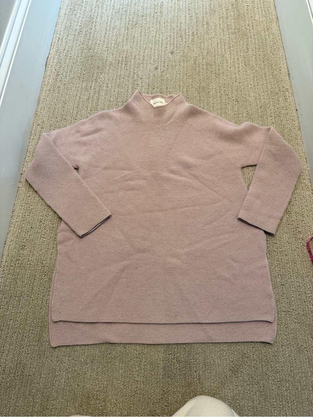 Mijeong Park Women’s Soft Knit Mock Neck Sweater - Dusty pink